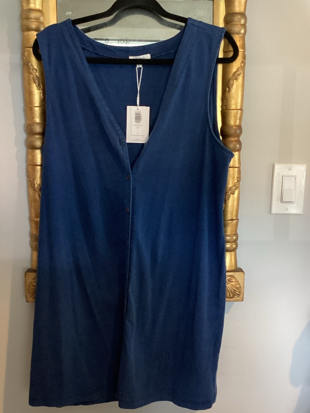 Z Supply Sleeveless V-Neck Dress in Navy Blue
